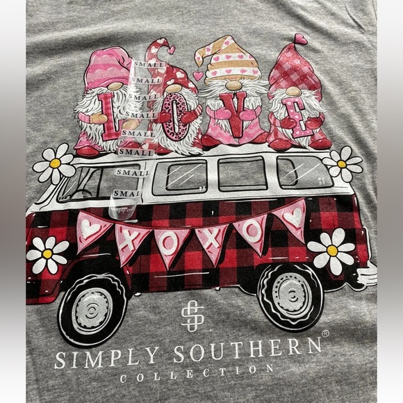 Simply Southern Valentines Day Tee Shirt. New with tags. Size Small. - Picture 2 of 3